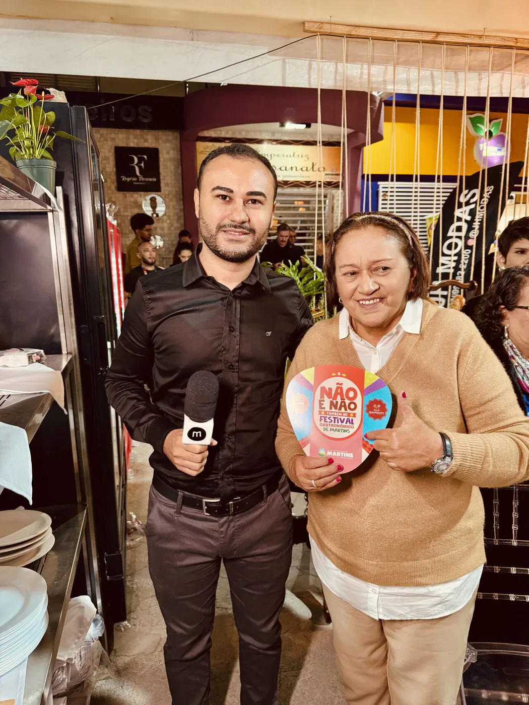 Entrevista com a Governadora do RN, Fátima Bezerra no Festival Gastronômico de Martins